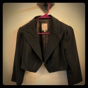 Nanette lepore crop pinstripe jacket